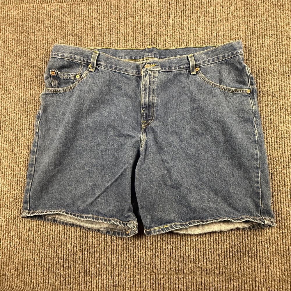 Vintage 2002 Levis Womens Size 20 Denim Shorts Med Wash High Rise 100%Cotton 550